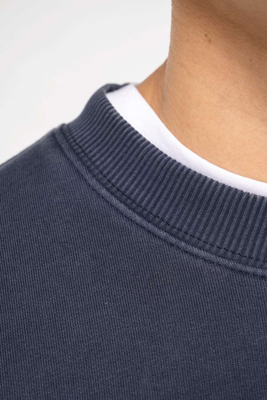 NS447 UNISEX WASHED EFFECT OVERSIZE ROUND NECK SWEATSHIRT - Obrázek 2