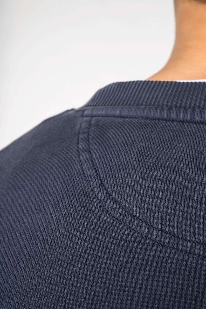 NS447 UNISEX WASHED EFFECT OVERSIZE ROUND NECK SWEATSHIRT - Obrázek 4