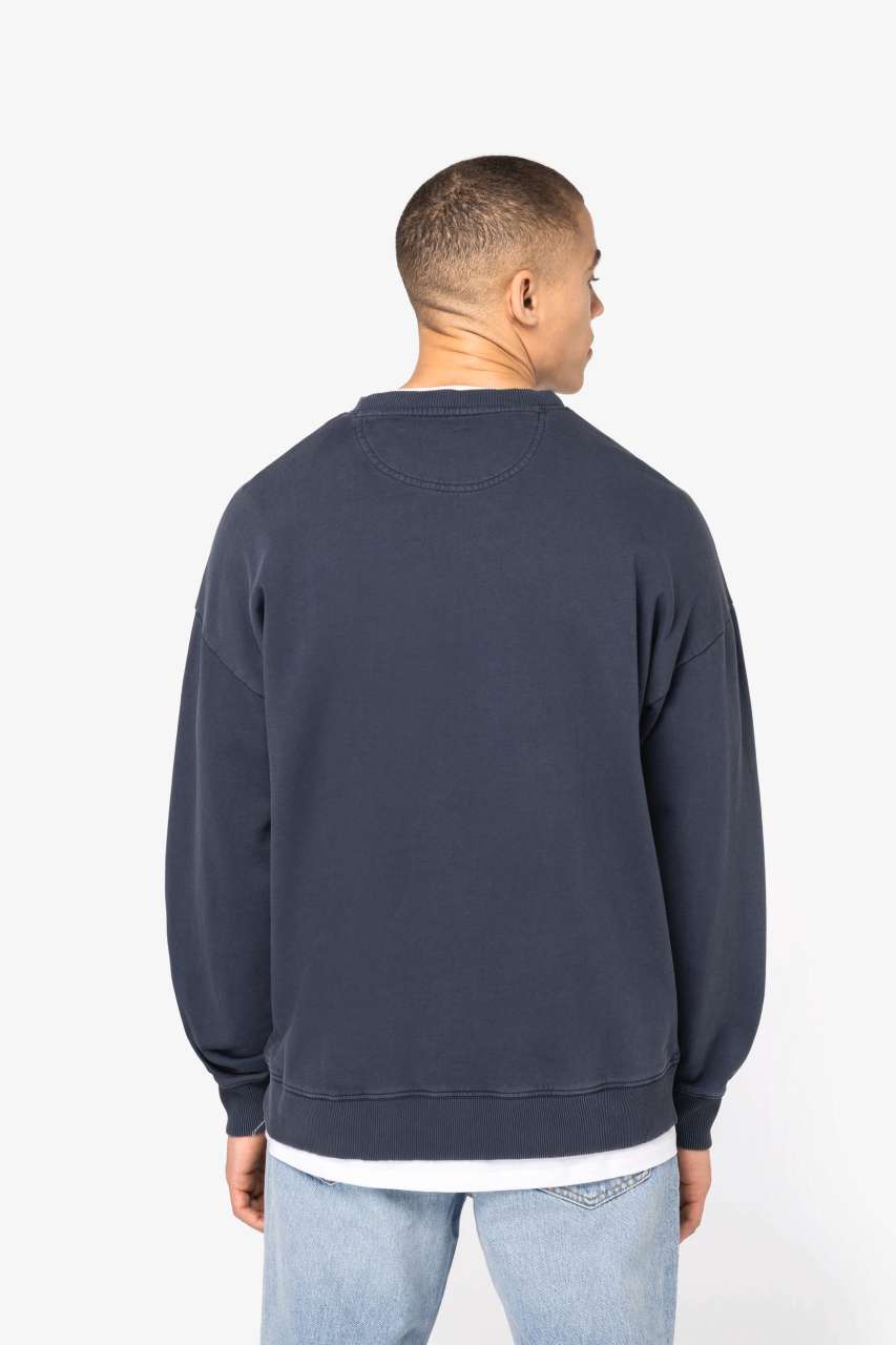 NS447 UNISEX WASHED EFFECT OVERSIZE ROUND NECK SWEATSHIRT - Obrázek 6