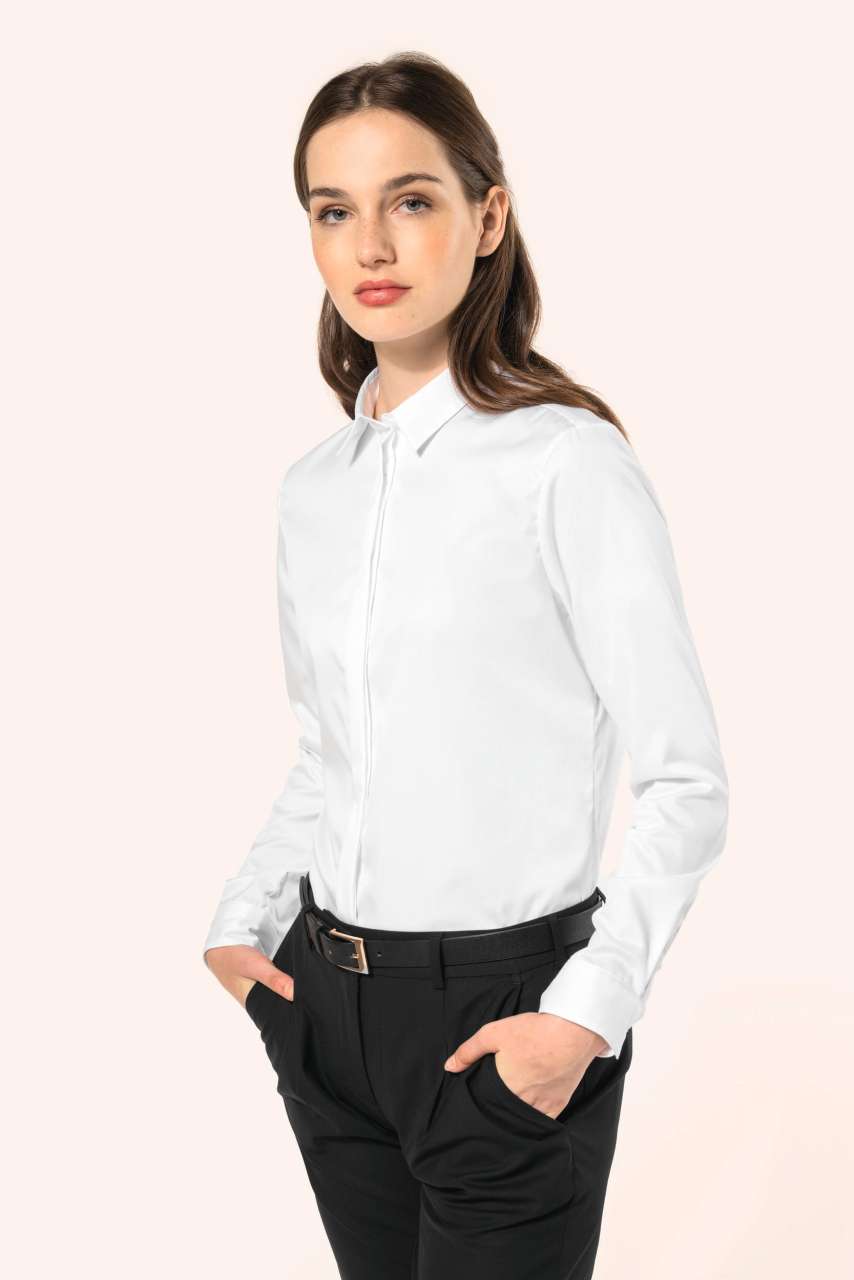 PK507 LADIES' LONG-SLEEVED TWILL SHIRT - Obrázek 8